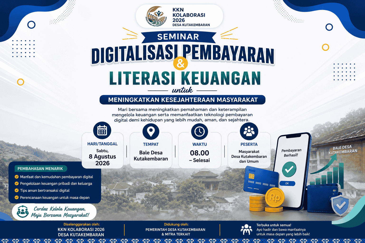 Seminar Digitalisasi Pembayaran & Literasi Keuangan untuk Kesejahteraan Masyarakat